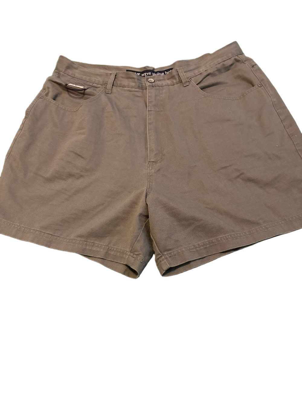Vintage RVT Serve Piping Hot Khaki Utility Shorts D Ring High Rise Cotton 20